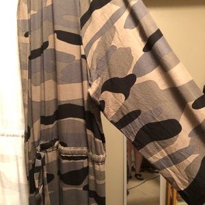 COPY - Women’s camouflage open front cardigan to accessorize your outfit.